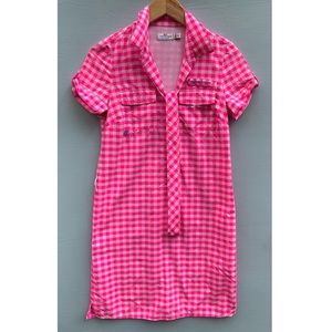 Vineyard Vines Performance Dress Hot Pink Gingham
